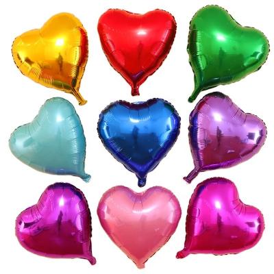 China Event& party supplies 18 inch Aluminum Material Heart Design Balloons Valentines Day Wedding Party Decoration Helium Globos Heart Shaped Balloon for sale