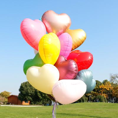 China Gift Toy Party Supplies Decorations 18inch Macaron Heart Foil Balloon for Baby Shower Party Supplies for sale