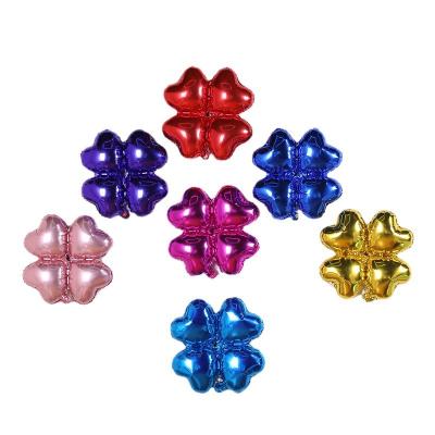 China Event& party supplies hot selling 18 inch four petals flower shape foil balloons for wedding and birthday party decoration supplies for sale