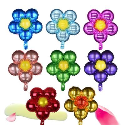 China Event& party supplies Hot Bln Balloon Wholesale Five Petals Flower Foil Helium Balloons For Wedding And Birthday Party Decoration Supplies for sale