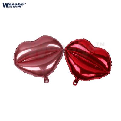 China Event& party supplies Wonabo premium colorful 18 inch kiss me lip balloon for wholesale advertising or activity wedding for sale