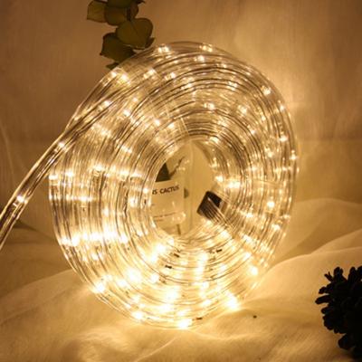 China PVC Cooper Wire Snap String Tube Lights LED Rope Lights Waterproof Garden Decorative Tree Lights Color Changing Outdoor Christmas 360 for sale