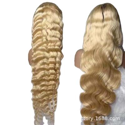 China Wholesale Swiss Lace Virgin Blonde Deep Wave Hair, Honey Blonde Brazilian Human Hair Weave, Virgin Mink Blonde Brazilian Hair Bundle for sale