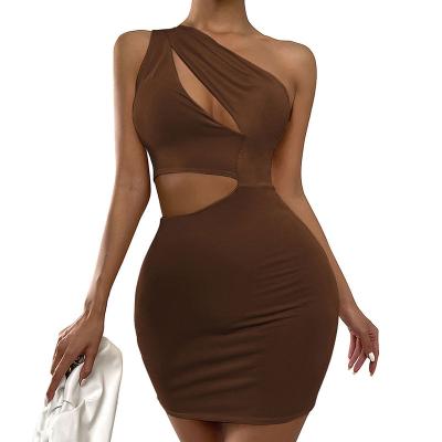 China Hot Cheap Sexy Anti-wrinkle New Design Mini Club Dress Women Fashion Clothing Ladies One-Shoulder Cut Pleated Skirt - buy vest for sale