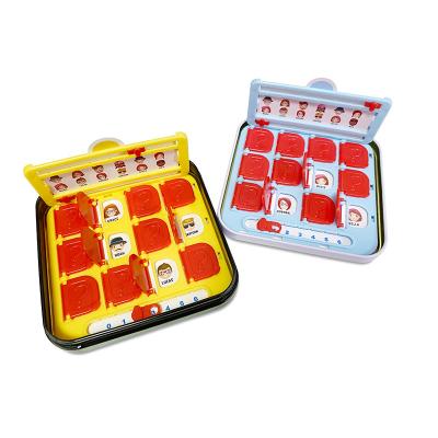 China Creative Guessing Game Board Game Toy Educational Cartoon Children's Toys Guessing Game Tin Box Toy Guessing Game for sale