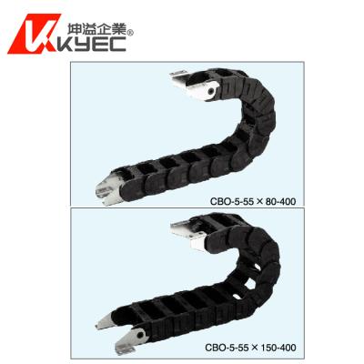 China Chain Detachable Type Cnc Plastic Cable Protection KYEC Mobile Cable Protection KYEC Series Open Cable Black Chain for sale