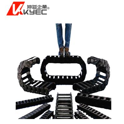 China Black Plastic Cable Chain/Plastic Cable Drag Mopping Break-open Nylon Cable Chain Protection KYEC Chip CNC Chain for sale