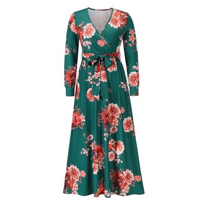 China Viable Sexy Women Print Chiffon Wrap Satin Kimono Casual Robe Floral Robes for sale