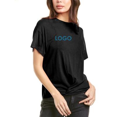 China Anti-Wrinkle Wholesale 100% Cotton Customized Logo Printed T Shirt Women T-Shirts for sale