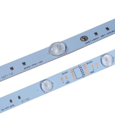 China LANDSCAPE Runway Beacon Led Strip DC24V SMD 2835 Led Chip Rigid Aluminum Bar Light Led Strip With Lens for sale