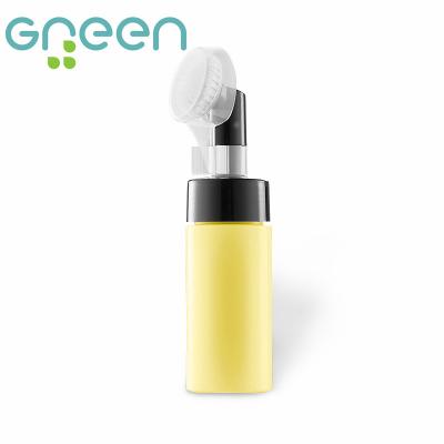 China Non Spill New Arrival Plastic Cosmetic Foam Pump Dispenser With Superior Silicone Brush Detergent And Foam for sale