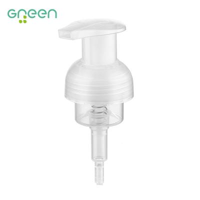 China 40 tooth cosmetic package factory direct supply about switch foam pump plastic outer spring pp squeeze type portable bubbler for sale