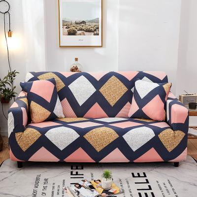 China 1-4 setaer printing elastic sofa cover supplier stretch designer sofa cover for sale