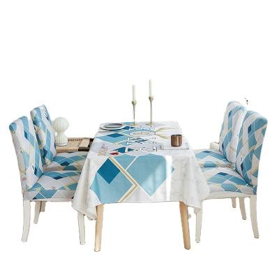 China Printing Waterproof Cotton Cheap Home Decoration Home Dining Room Living Room Square Linen Table Cloth for sale