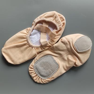 China 11021 Blossoming Stretch Canvas Women's Split Sole Split Canvas Ballet Dance Shoes for sale