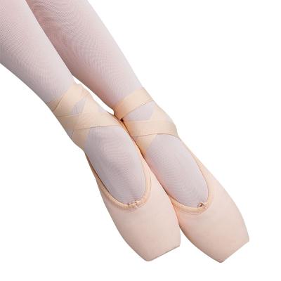 China B41401-2 Wholesale Blooming Pink Canvas Ballet Pointe Dance Shoes For Sale for sale