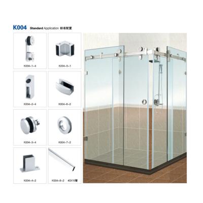 China K004 Stainless Steel Modern Glass Sliding Door Fittings Bathroom Accessories for sale