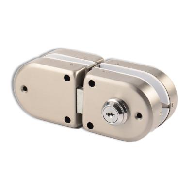 China SS430 Factory supply frameless sliding tempered glass door lock for sale