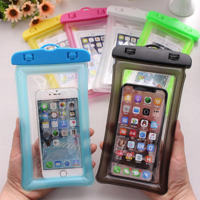 China IPX8 Waterproof Hot Seller PVC Camping Universal Amazon Floating Swimming Drift Case For Mobile Phone Waterproof Pocket Dry Bags for sale