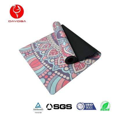 China Thick Rebound Natrual Suede Yoga Bottom Rubber Mat Full Color Eco-Friendly/Non-Toxic/Non-Slip/Washable/Return Stable DAYOGA Non Rebound for sale