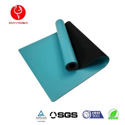 China Eco-Friendly Vegan Rebound Pilates PU Leather Yoga Rubber Hot Mat Extra Thick Eco-Friendly/Non-Toxic/Non-Slip/Stable Back for sale