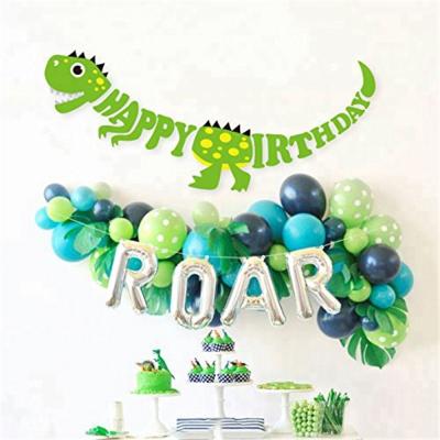 China Lovely creative idea paper dinosaur happy birthday banner for your kids for sale