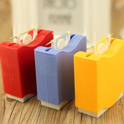 China Lovely New Sustainable Household Sundries Plastic Automatic Funny Toothpicks Container for sale