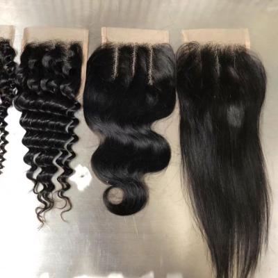 China ALL Hair Wholesale Indian Raw Wigs For Women Color Frontal 10a 360 Closure Brazilian Hair Weaves With Closure for sale