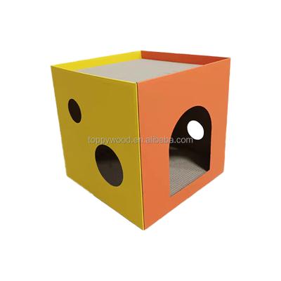 China New Designed Cat Scratcher Box Double Layer Viable Cat Scratching Bed 32X32 Cat Scratch Cardboard for sale