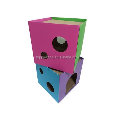 China Latest Viable Wholesale Products Cat House Cat Scratching Eco-Friendly 32 x 32 Cat Scratcher Box for sale