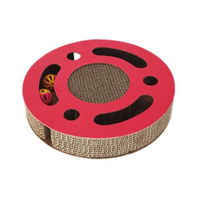 China Wholesale Viable Style Cat Scratch Toy Mini Disk 2022 Circles Small Cat Scratching Board for Cat Playing and Grinding for sale