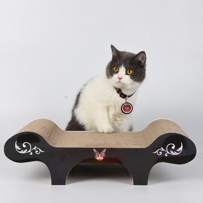 China Factory Wholesale Viable Bench Form Cat Scratch Corrugated Paper Cat Scratcher Bench Cat Scratcher Carton X for sale