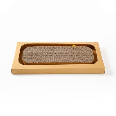 China Viable Hot Sale Wrinkled Cat Scratch Board Classical Paper Style Cat Scratcher Pad 27 x 54 Cat Scratcher for sale