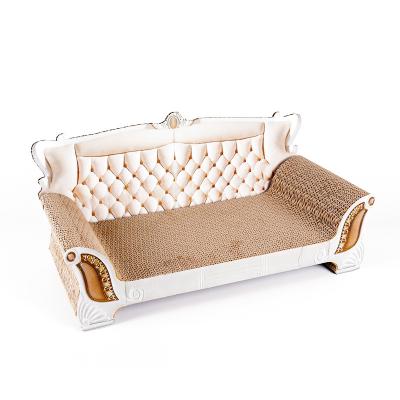 China Wholesale Viable High Quality Cat Scratcher for Sleeping and Rectifying Sofa Shape Cat Scratching Corrugated Cat Bed Paper Scratcher for sale