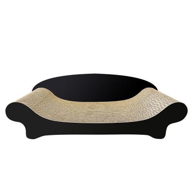 China Viable Custom Popular Durable Cardboard Cat Scratcher Leatherette Cat Scratcher Sofa for sale