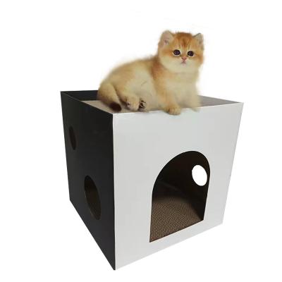 China TOPPYWOOD Sustainable Cat Scratcher Corrugated Cardboard Cool Cat Scratcher Eco-Friendly 32 x 32 Cat Scratcher Manufacturer for sale