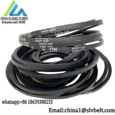 China Customized Classical Wrapped 3V Rubber Drive Belt Transmission Vulcanized for sale