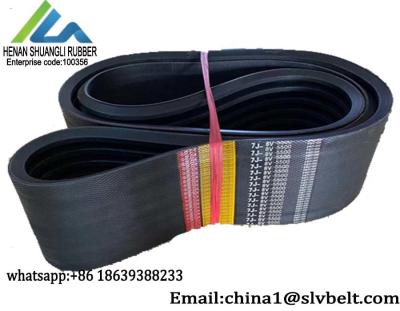 China Rubber Material Banded Agricultural Machinery 8V Belt Length 100'' - 532'' for sale