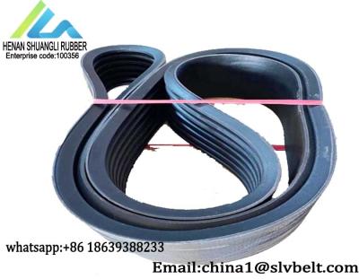 China Natural Joined Rubber 8V Belt Top Width 25mm Height 23MM Length 100'' - 532'' for sale