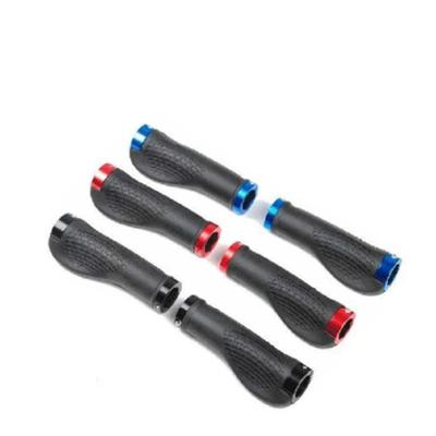 China Non-slip Bicycle Grips Mixed Color Parts Color Bike Handlebar Grip Non-Slip Rubber Bicycle Grips for sale