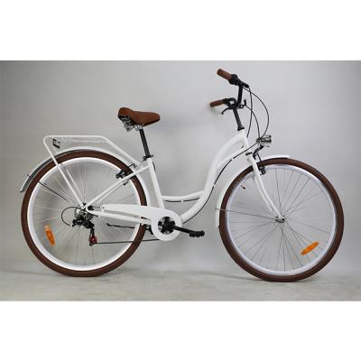 China OEM 28 Inch Urban Women Steel Frame City Bike 3 Speed for sale