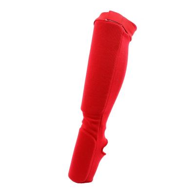 China Protective Muay Shin Guard Elastic Thai Muttahida Majlis-e-Amal High With Elastic Bands Red for sale