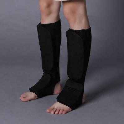 China High Elastic Karate Mixed Martial Arts Shin&instep Pads Heavy Duty Black for sale