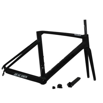 China Road Bikes Wholesale Matte Frame Carbon Fiber Road Frame 700c Bike Internal Parts Matte Frame T700 Cable For Road Bicycles for sale