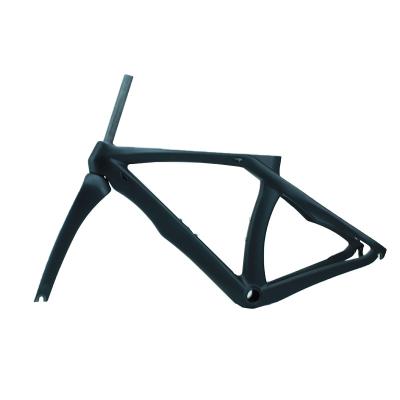 China Road bikes carbon frame roadbike carbon 47cm road bike Disc-brake all internal cable matte carbon cycling frame for sale