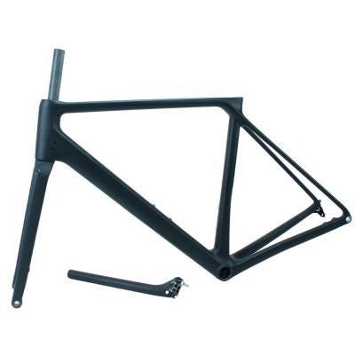 China Road Bikes Hot Selling Carbon Fiber Frame 700C 700*25mm Max Tire Internal Cable Carbon T700 Bike Frame for sale