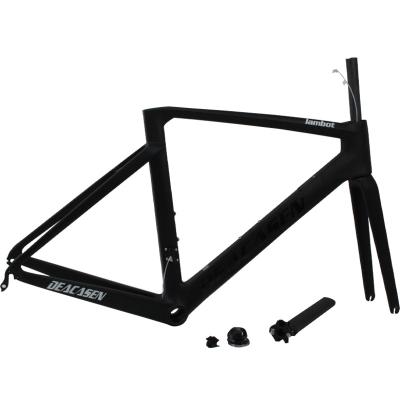 China Road Bikes Wholesale Matte Frame Carbon Fiber Road Frame 700c Bike Internal Parts Matte Frame T700 Cable For Road Bicycles for sale