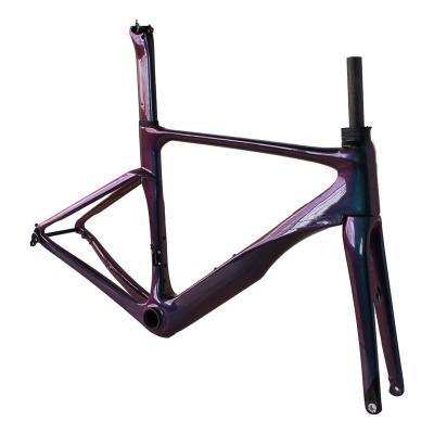 China Road Bikes New Fashion Road Disc Bikes Disc-Brake Carbon Frame Bike Custom Carbon Fiber Frame 700C All Internal Cable Bicycle Frame for sale