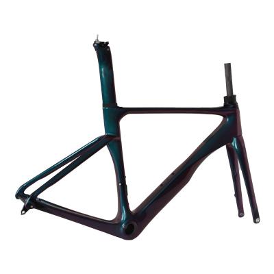 China Road Bikes New Arrival Carbon Fiber Frame 700c Carbon Road Bike Frame Disc-brake All Internal Cable Matte Road Bike Frame for sale