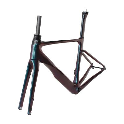 China Road Bikes Hot Sale 46 49 52 54 56cm Than Frame Carbon Road Bike Disc Brake All Internal Cable Road Carbon Fiber Bicycle Frame for sale